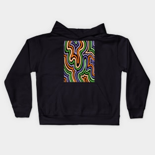 Trick or Treat Halloween Wavy Liquid Lines Kids Hoodie